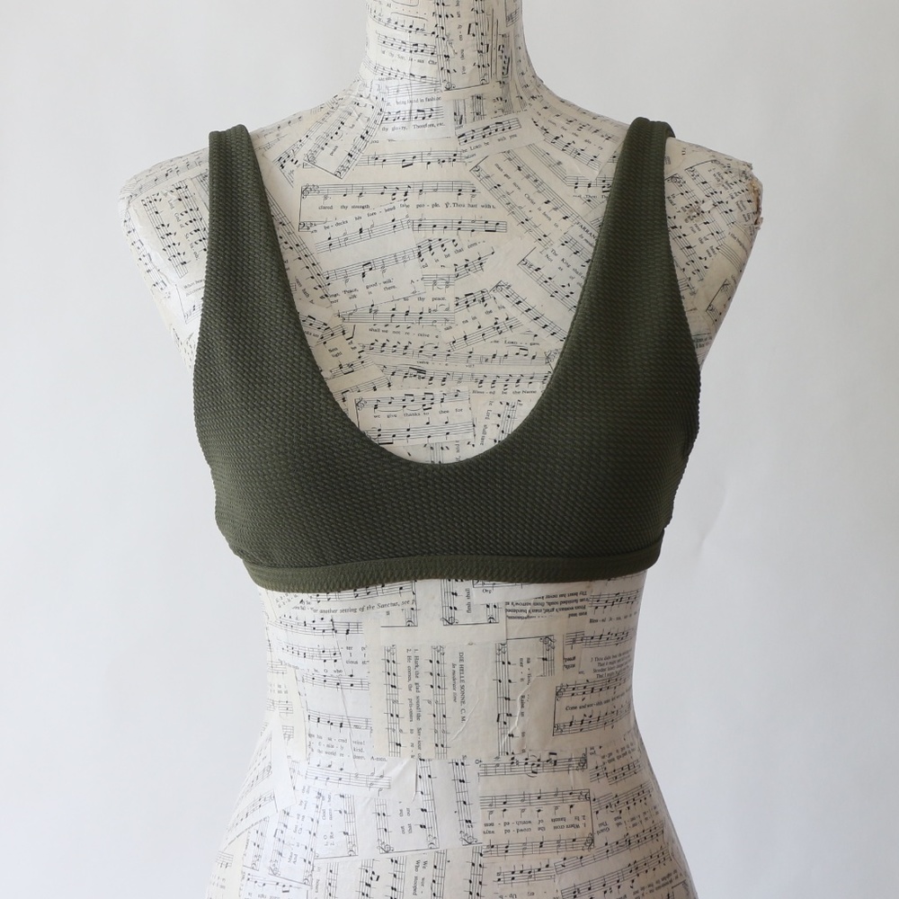 Vintage Boutique Olive green swim top